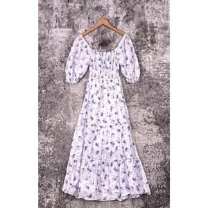 LoveShackFancy x Target Dress XXS Womens Floral Smocked Tiered Maxi